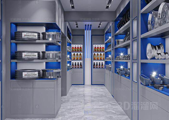 现代汽车配件商店设计效果图